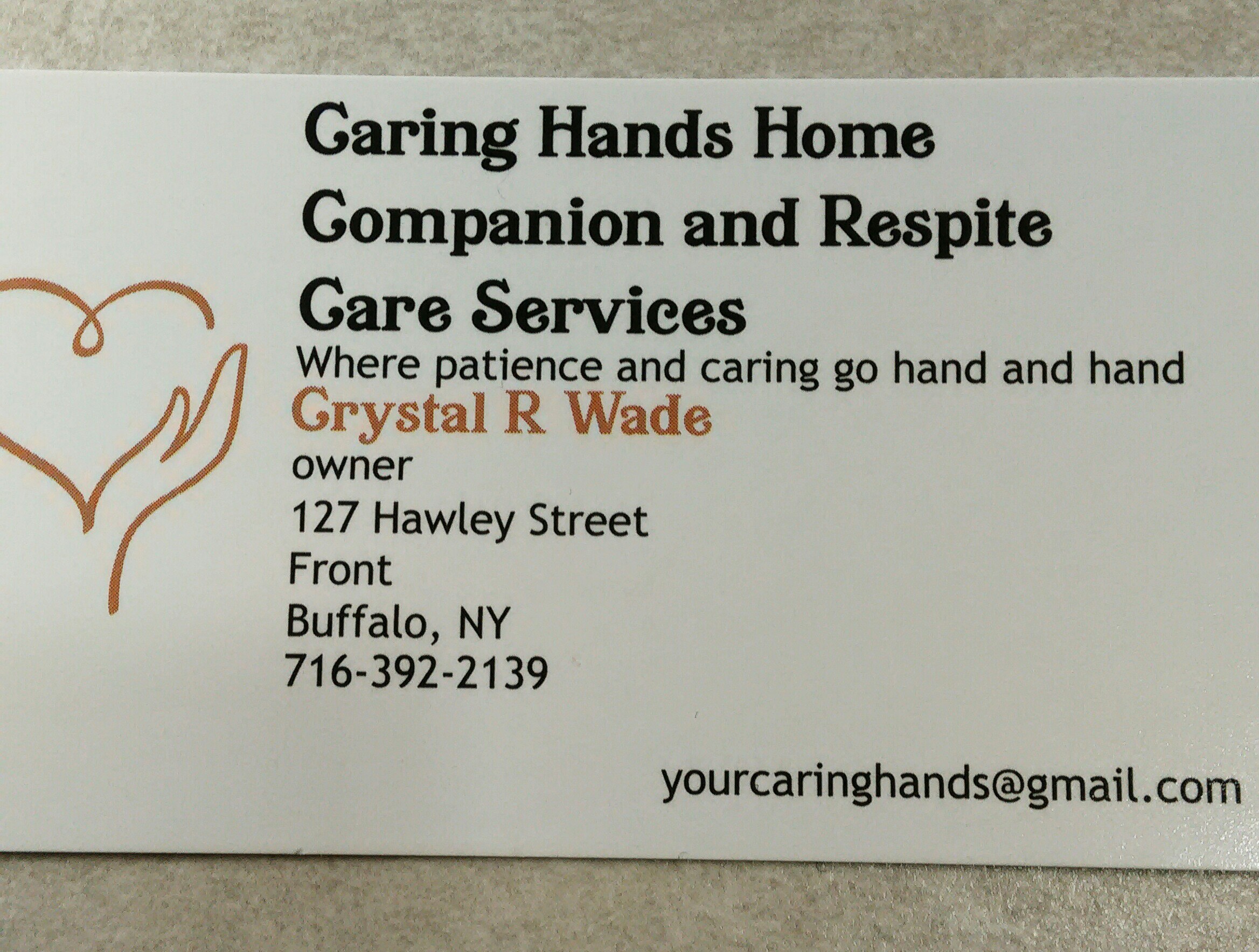 Caring Hands Home Companion And Respite Care Services Logo