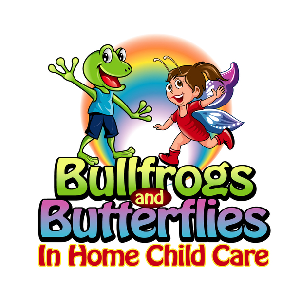 Bullfrogs And Butterflies In Home Child Care And Preparatory Learning Logo