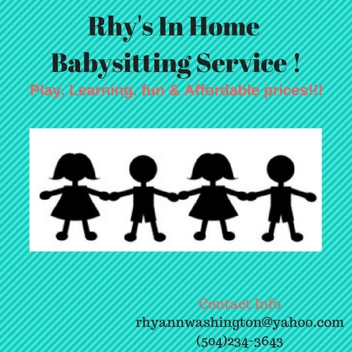 Rhy's In Home Babysitting Center Logo