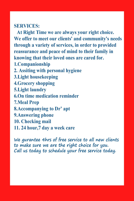 Right Time Healthcare Services