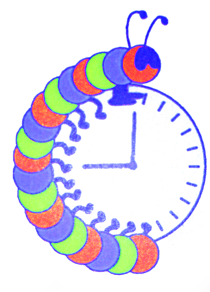 Tic-tock Caterpillar Logo