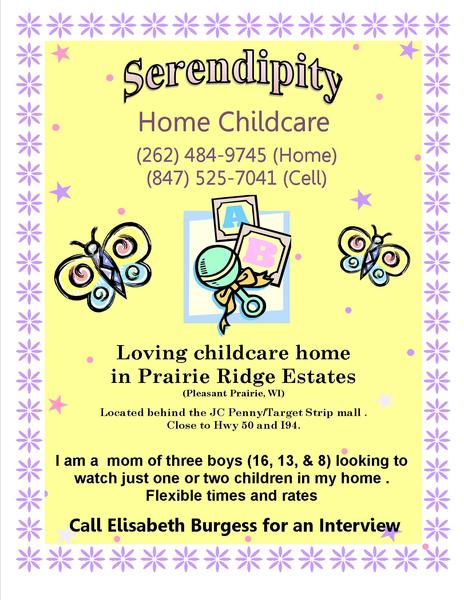 Serendipity Home Childcare Logo