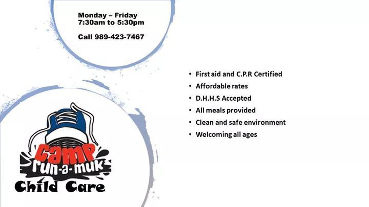 Camp Run -a- Muk Child Care Logo