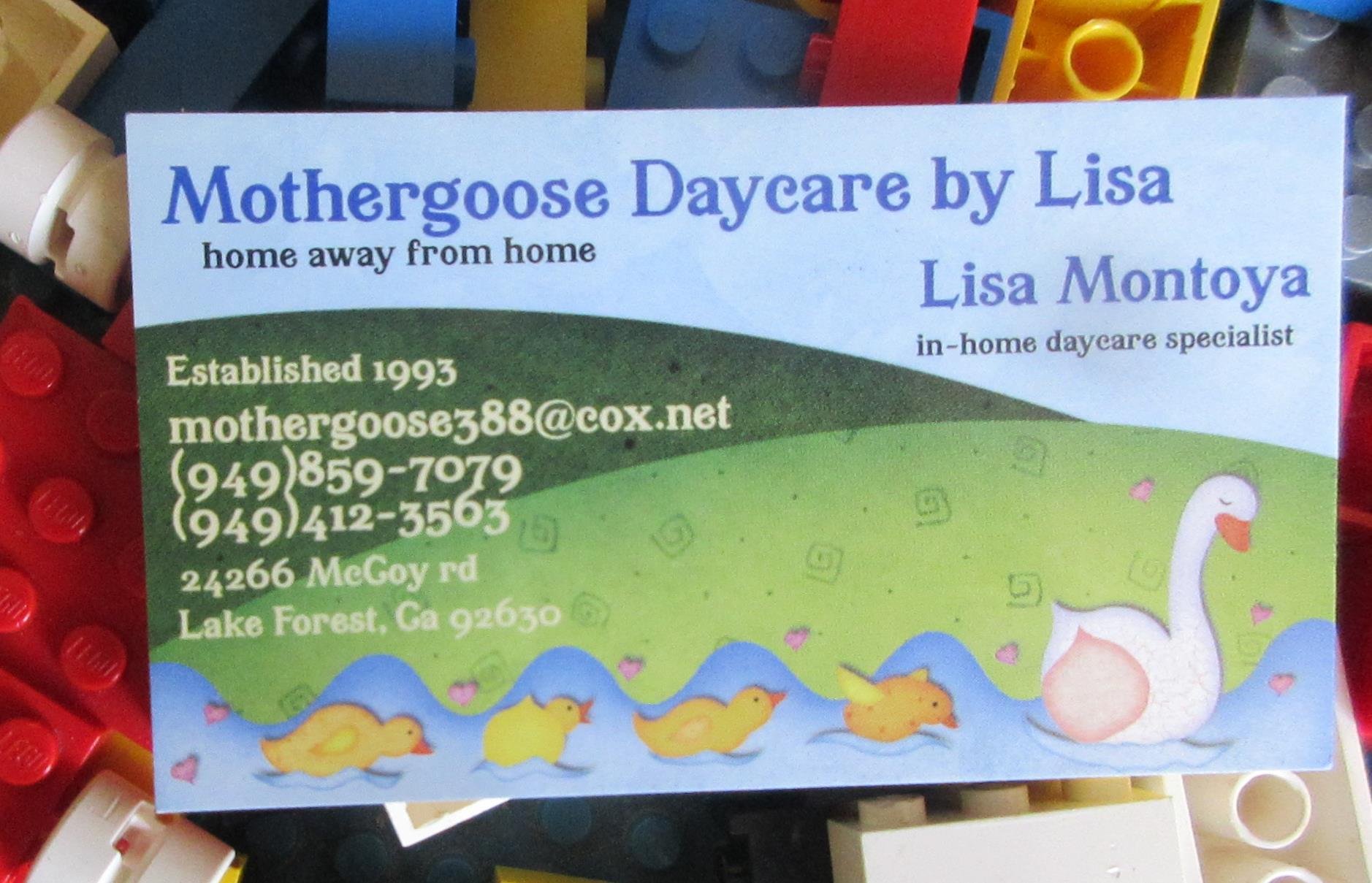 Mother Goose Daycare By Lisa Logo