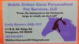 Mobile Critter Care: Personalized Pet Services, LLC