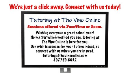 Tutoring at The Vine Online