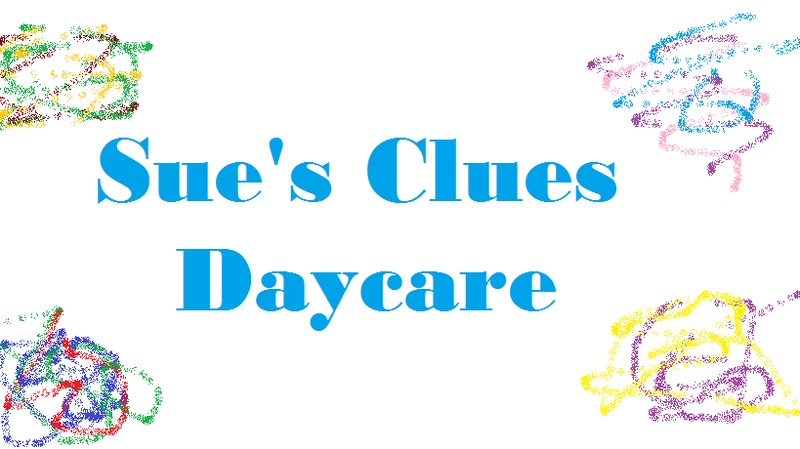 Sue's Clues Daycare Logo