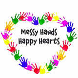 Messy Hands, Happy Hearts Logo