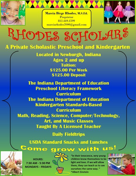 Rhodes Scholars: A Private Scholastic Preschool And Kindergarten Logo