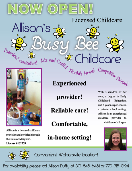 Allison's Busy Bee Childcare Logo