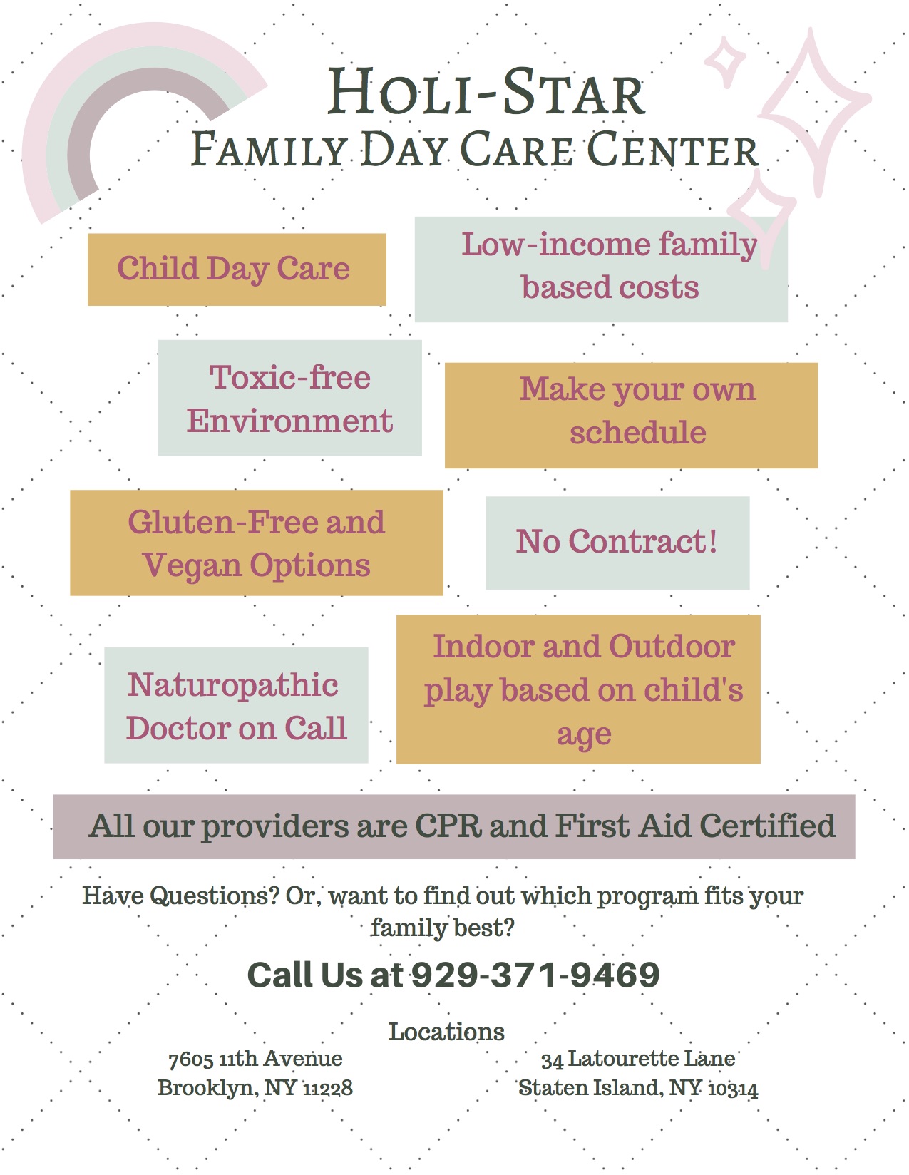Holistar Family Day Care Logo
