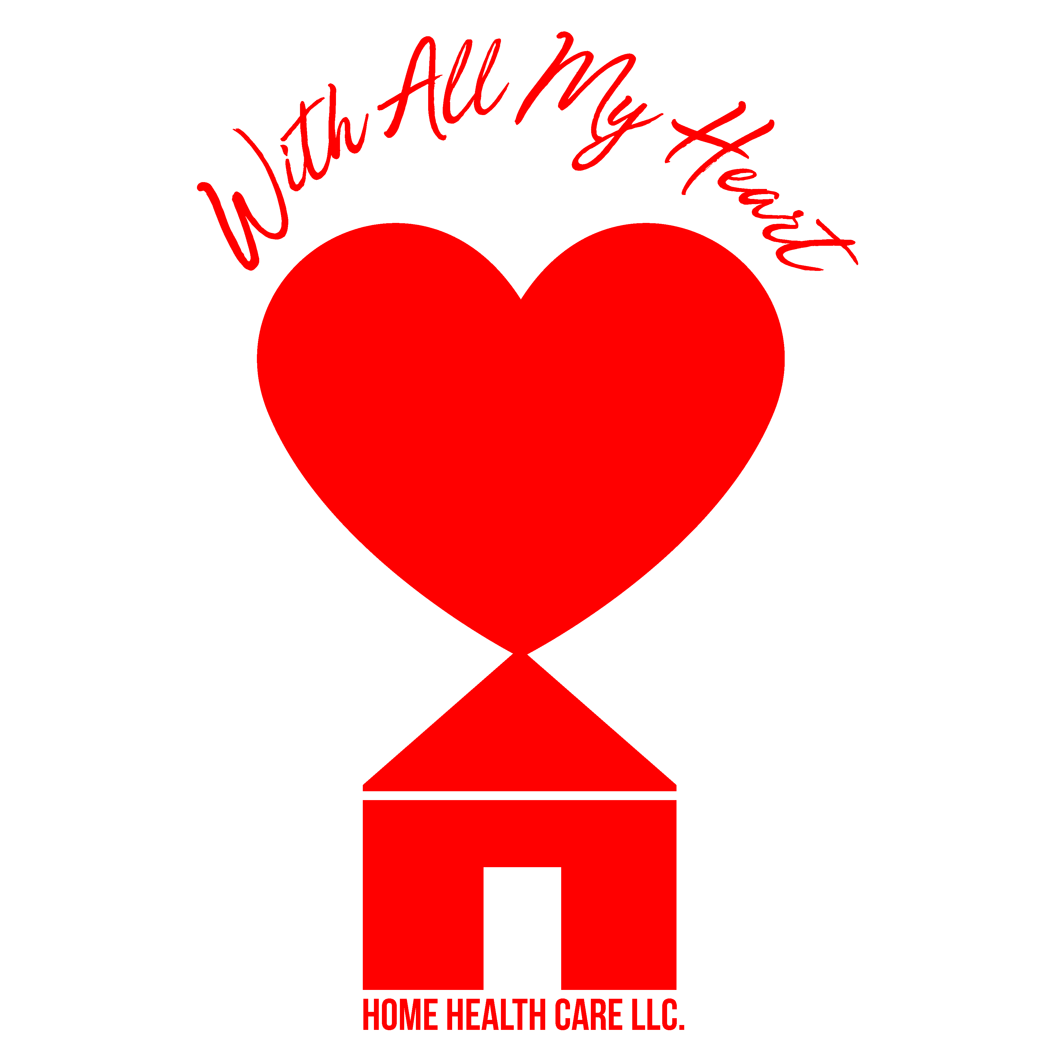 With All My Heart Home Health Care. Logo