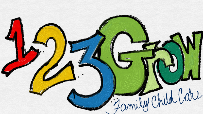 1,2,3, Grow! Family Child Care Logo