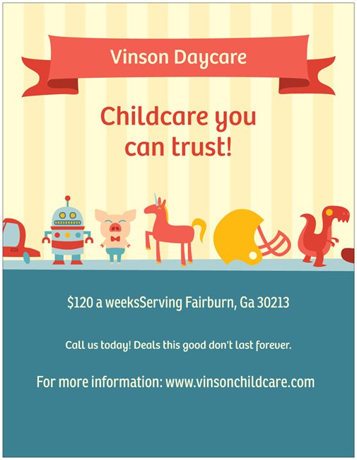 Vinson Home Daycare Logo