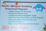 Pacific Bilingual Academy (preschool/daycare)