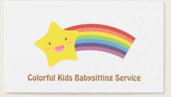 Colorful Kids Babysitting Service Logo